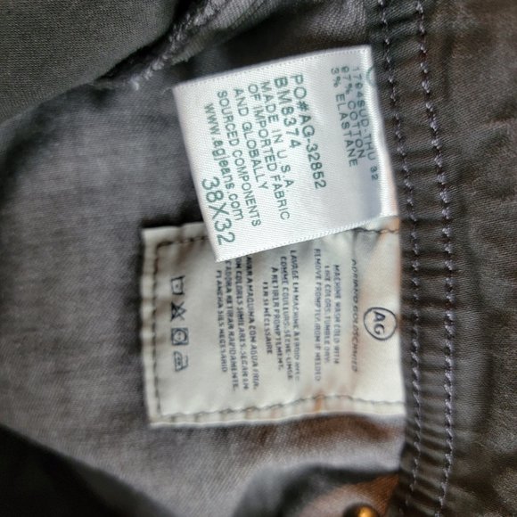 AG Adriano Goldschmied Pants Mens 38x32 Gray The Everett Slim Straight Stretch - Picture 10 of 10